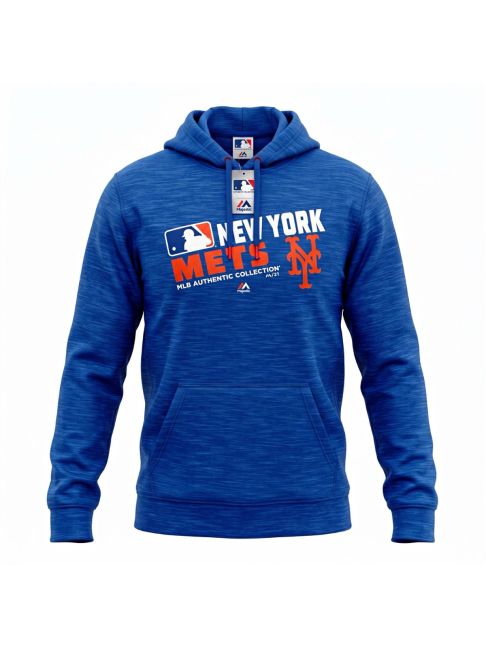 Majestic New York Mets MLB Authentic Collection Therma Base Hoodie 2XL Blue